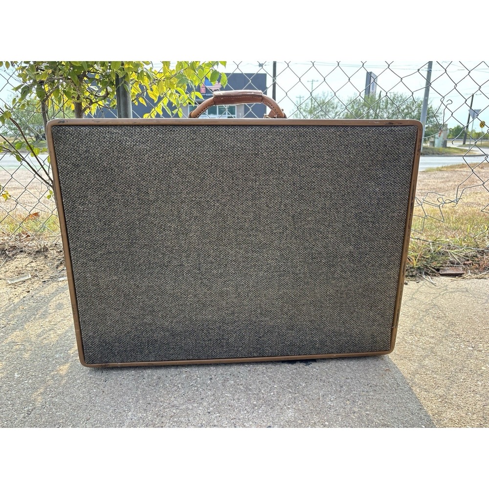 ⭐️Vtg Hartmann Suitcase Walnut Tweed Leather Luggage 21"⭐️Nice Cond.⭐️W/ Tags - Picture 9 of 14